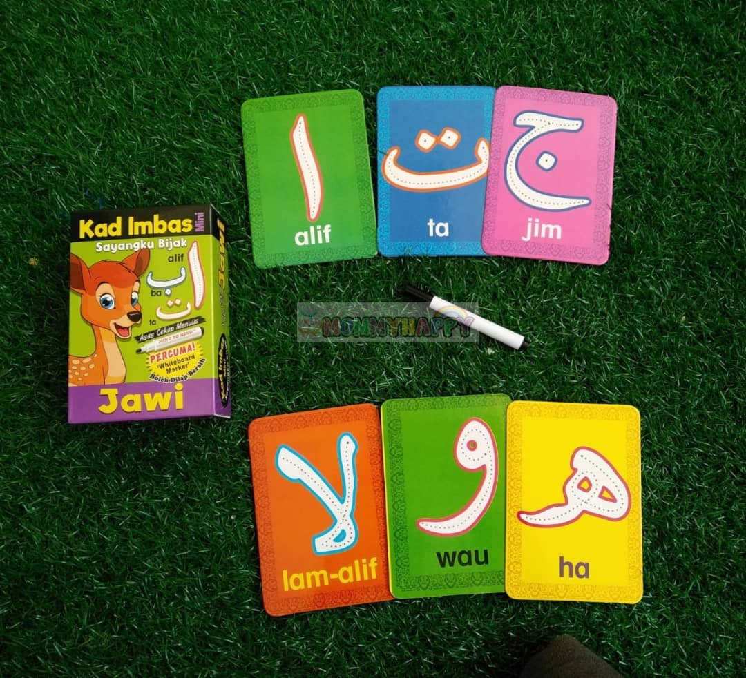 FLASHCARD Jawi Dengan Marker HazuKiddies