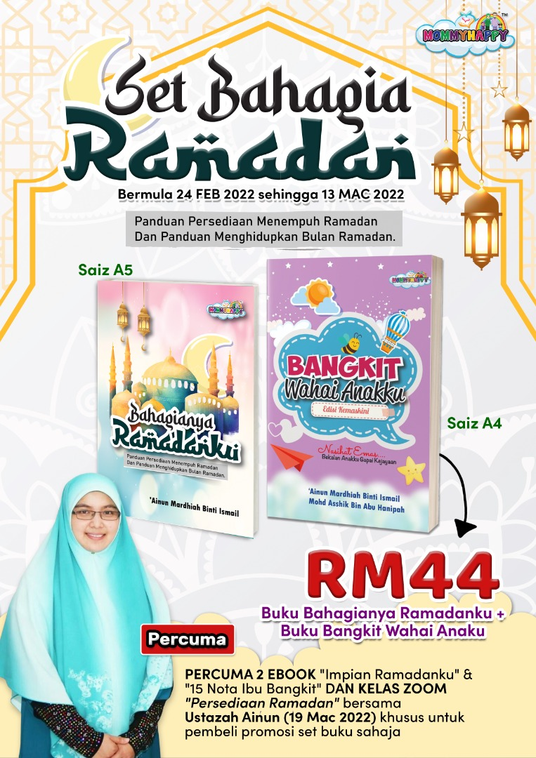 PROMOSI BUKU BAHAGIANYA RAMADANKU (PD21-A) + BUKU BANGKIT WAHAI ANAKKU (PMH02)