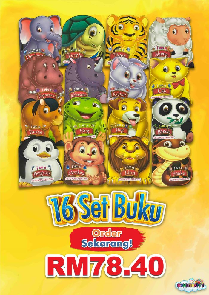 16 Set English Storybook Animal