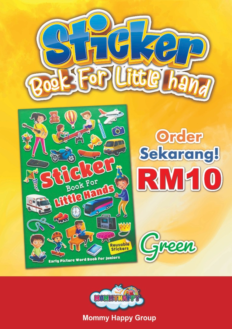 STICKER BOOK FOR LITTLE HANDS GREEN
